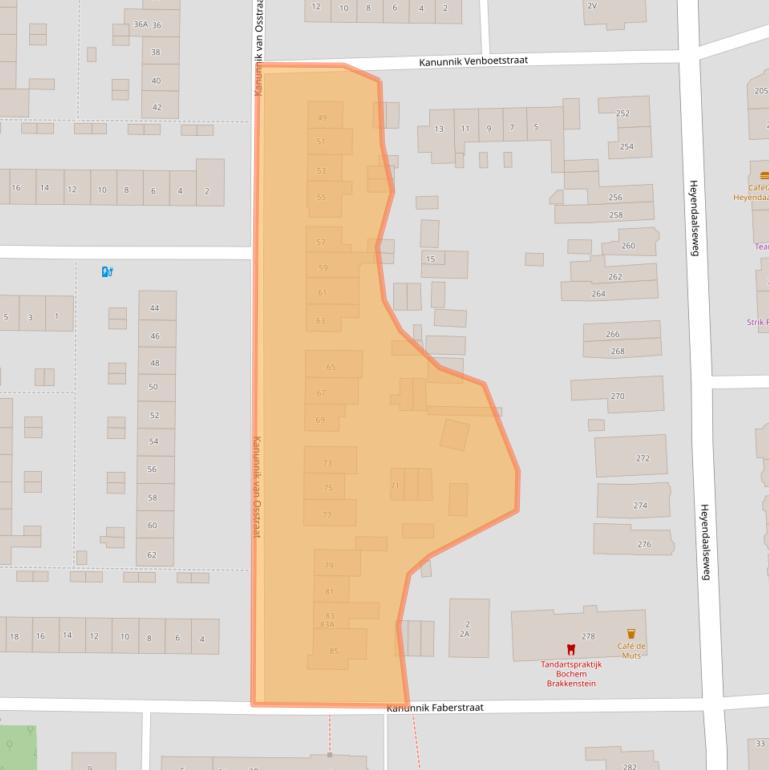 Kaart van postcodegebied 6525TW.