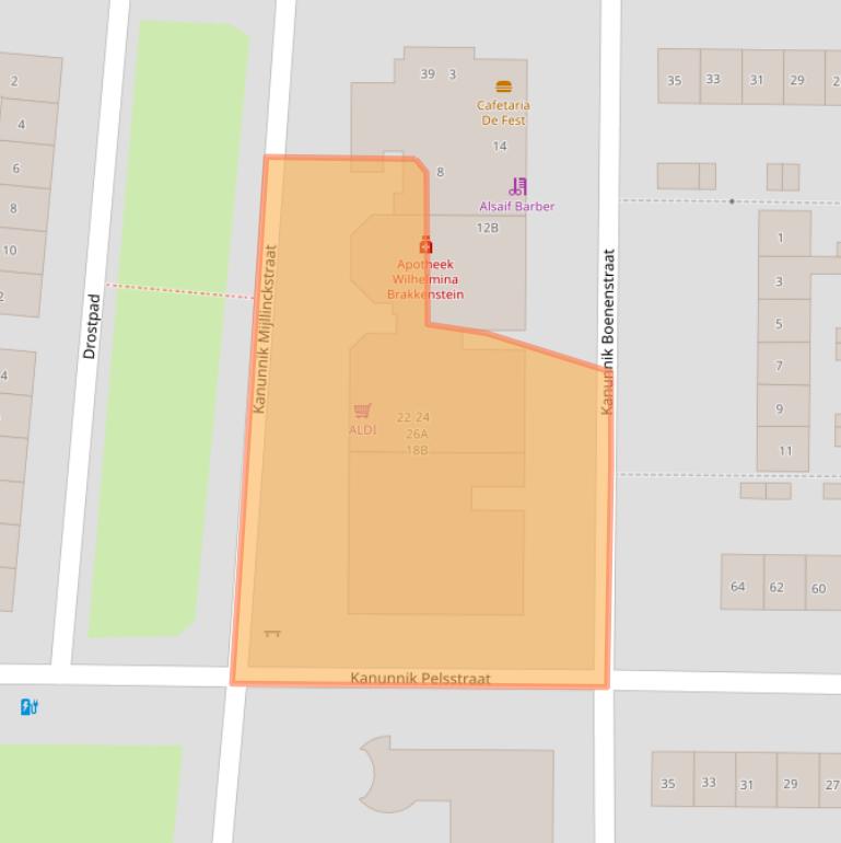 Kaart van postcodegebied 6525WK.