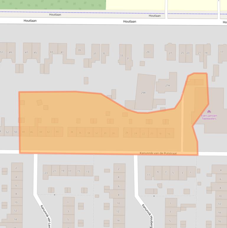 Kaart van postcodegebied 6525WP.