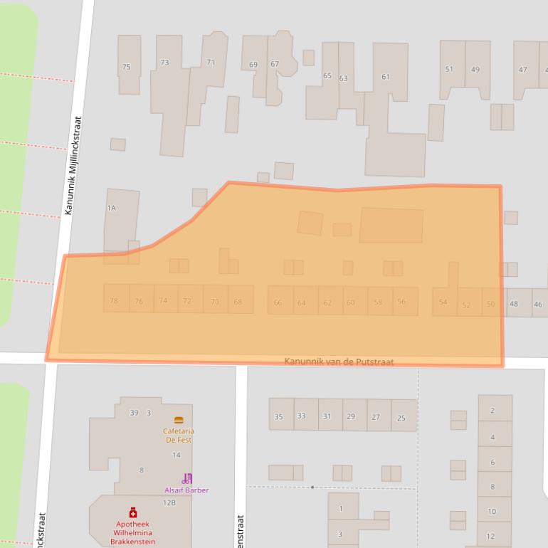 Kaart van postcodegebied 6525WR.