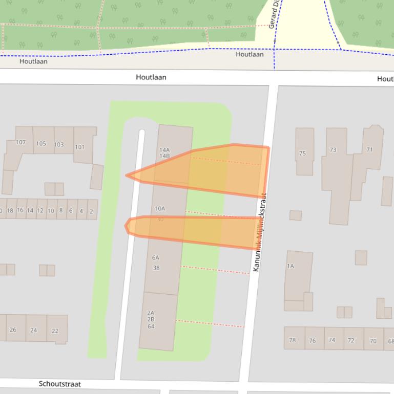 Kaart van postcodegebied 6525WT.