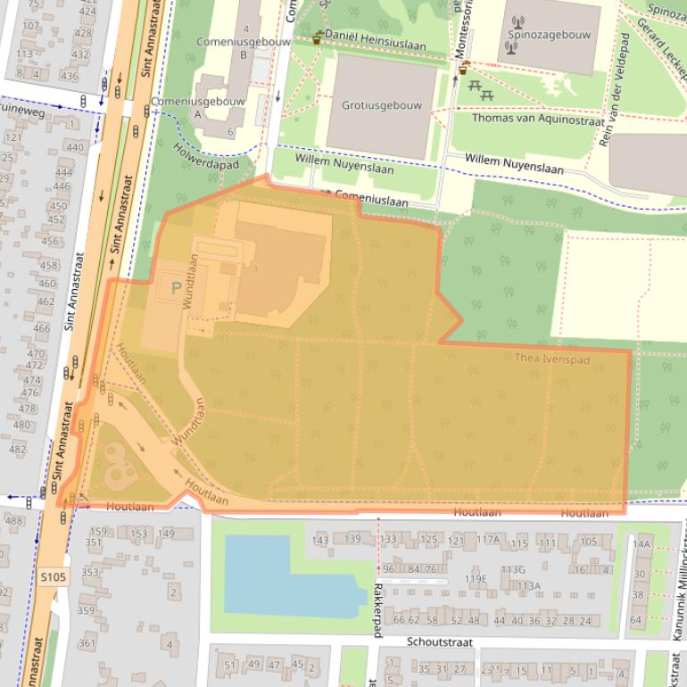 Kaart van postcodegebied 6525XD.