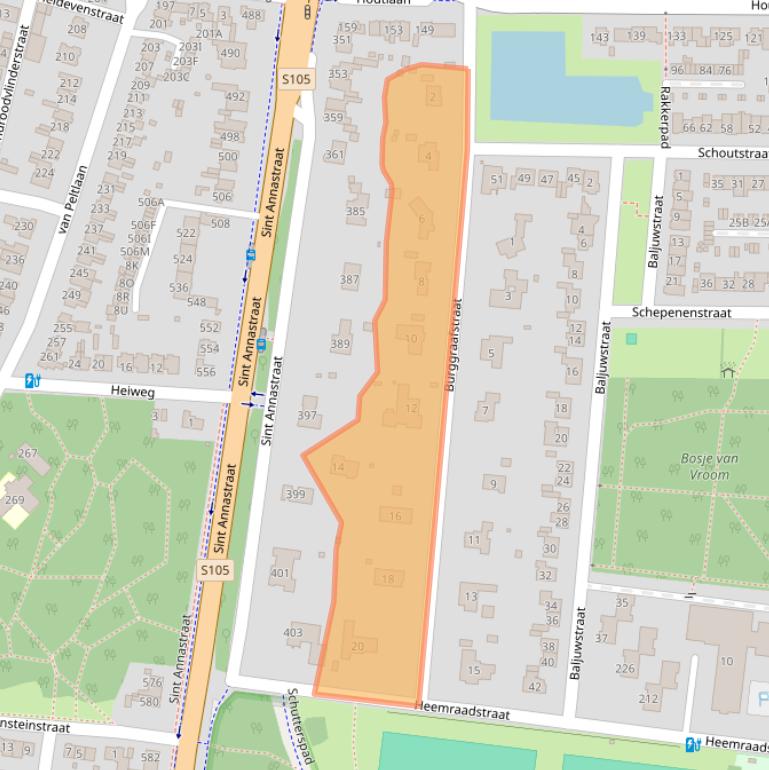 Kaart van postcodegebied 6525XX.