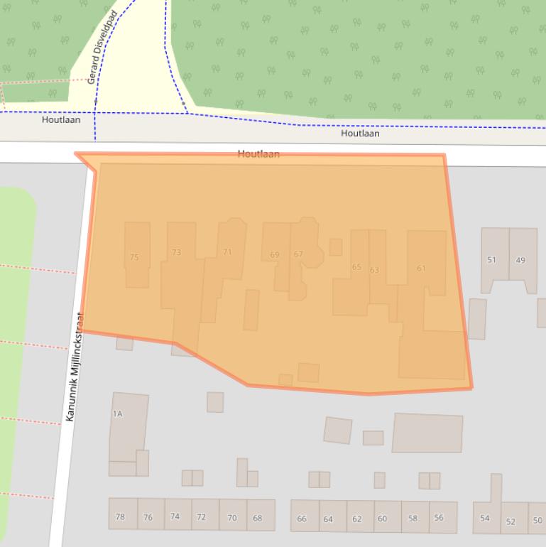Kaart van postcodegebied 6525ZB.