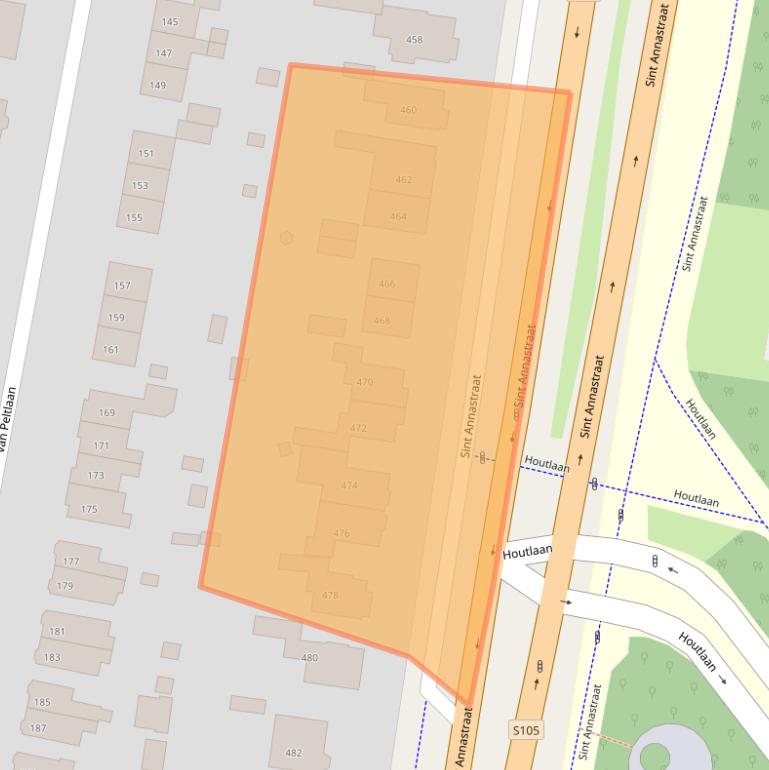 Kaart van postcodegebied 6525ZR.