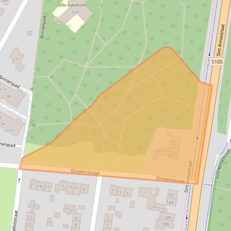 Kaart van postcodegebied 6525ZW.