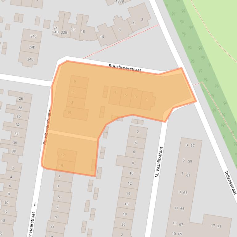 Kaart van postcodegebied 6531AE.