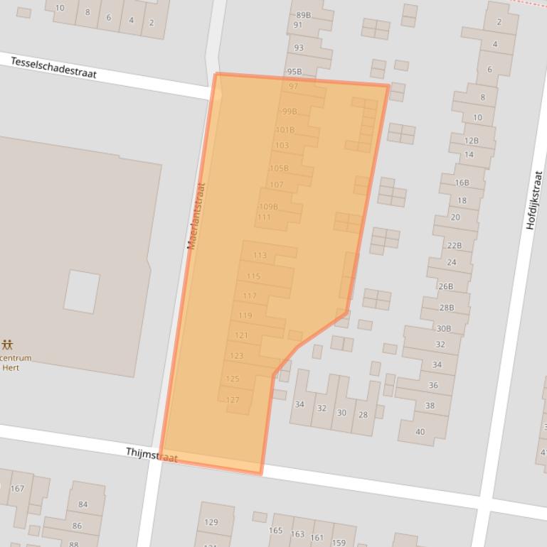 Kaart van postcodegebied 6531AW.