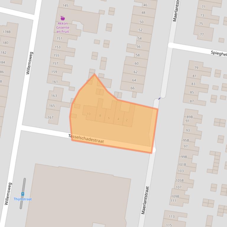 Kaart van postcodegebied 6531BK.