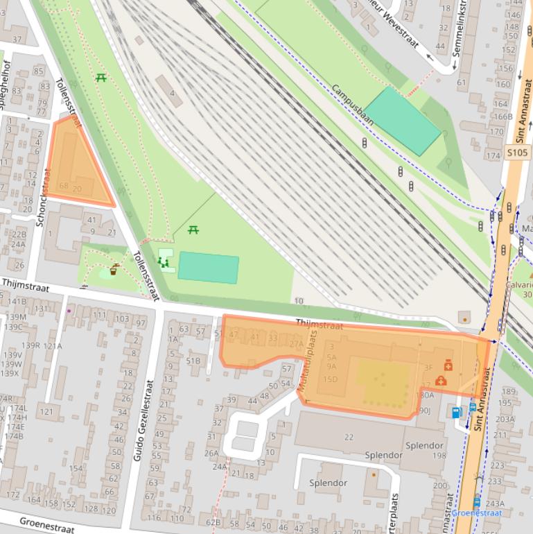 Kaart van postcodegebied 6531CM.