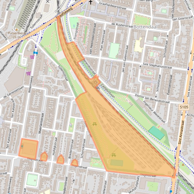 Kaart van postcodegebied 6531CS.