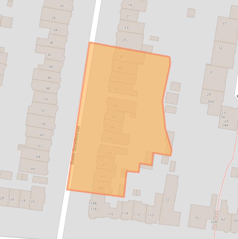 Kaart van postcodegebied 6531CV.
