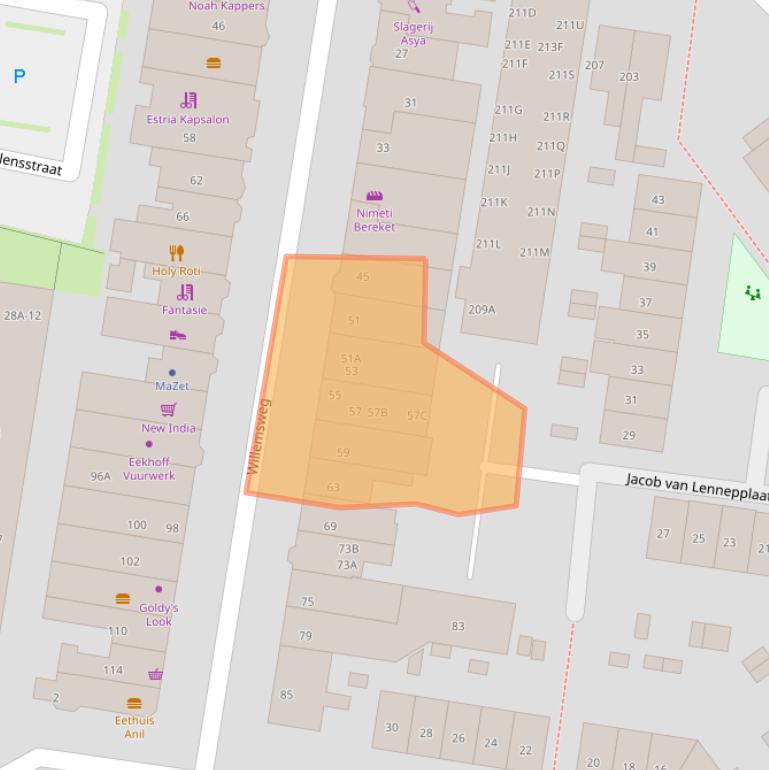 Kaart van postcodegebied 6531DC.