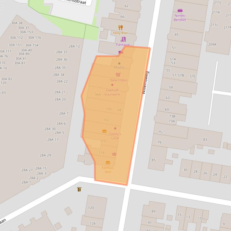 Kaart van postcodegebied 6531DN.