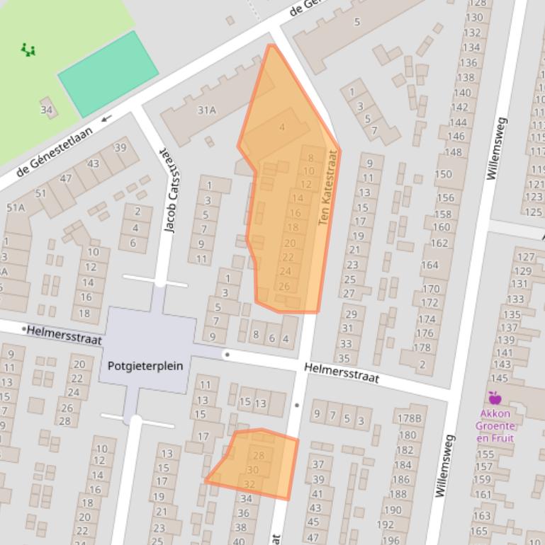 Kaart van postcodegebied 6531EH.