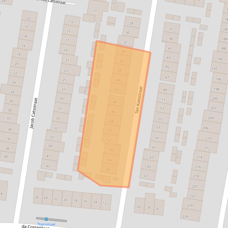 Kaart van postcodegebied 6531EJ.