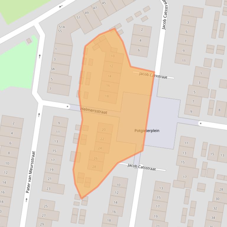 Kaart van postcodegebied 6531EN.