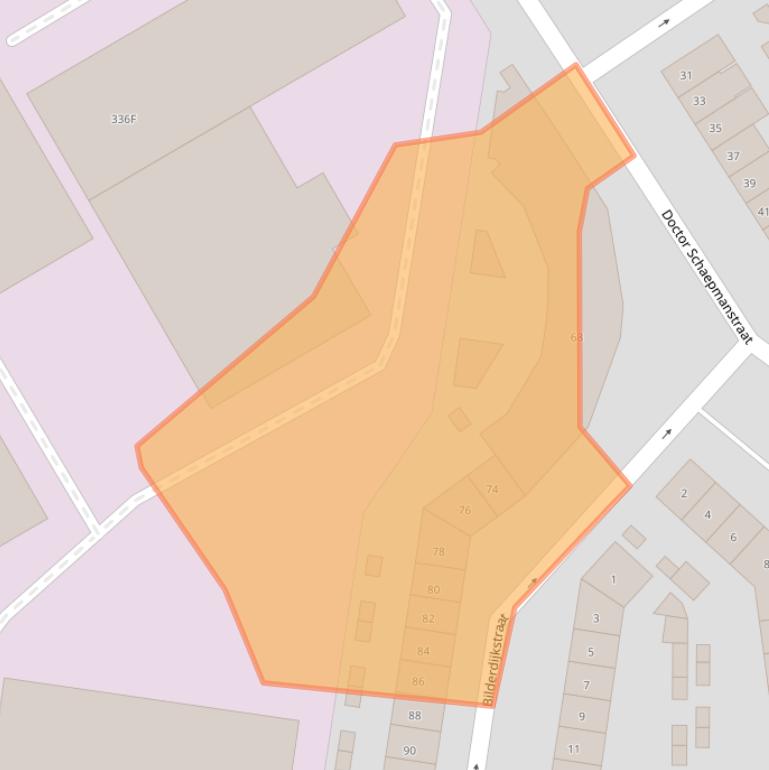 Kaart van postcodegebied 6531GM.