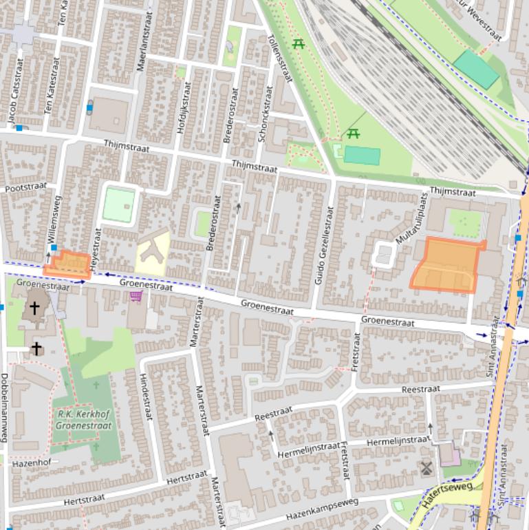 Kaart van postcodegebied 6531HZ.