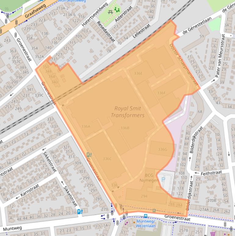 Kaart van postcodegebied 6531JC.