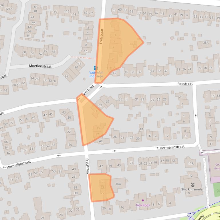 Kaart van postcodegebied 6531JE.