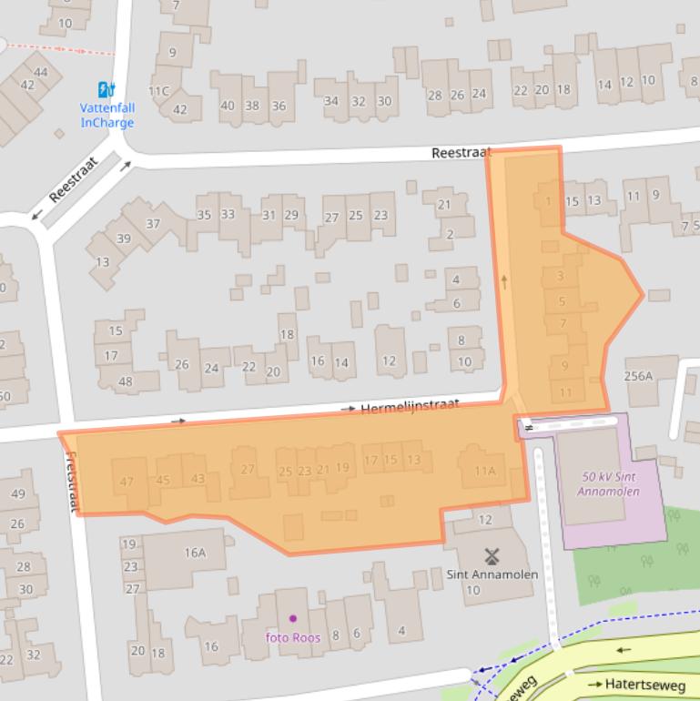 Kaart van postcodegebied 6531JV.