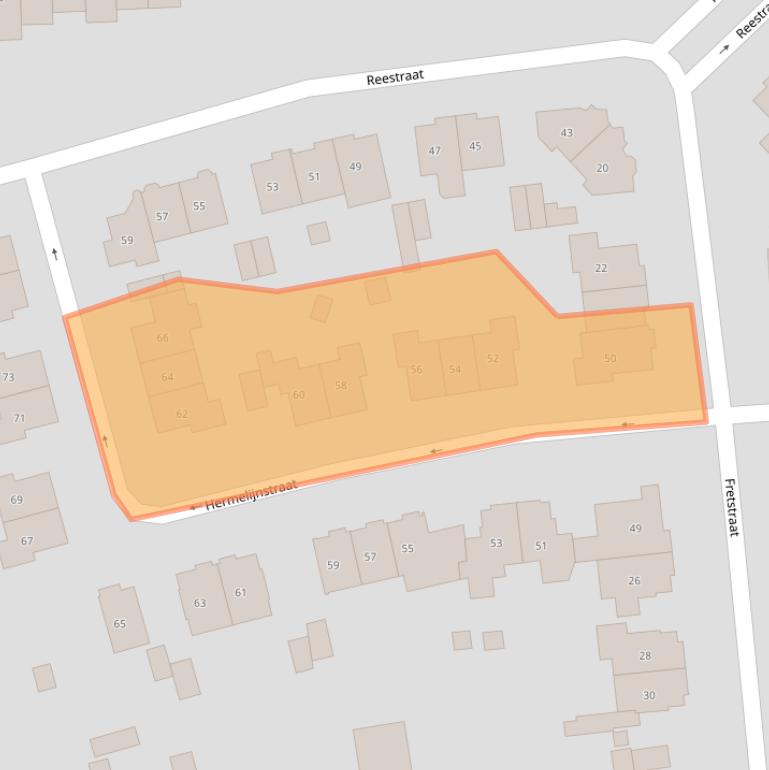 Kaart van postcodegebied 6531JZ.