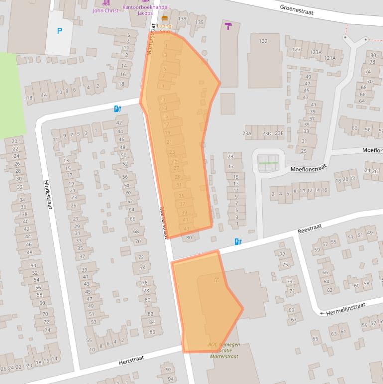 Kaart van postcodegebied 6531KA.