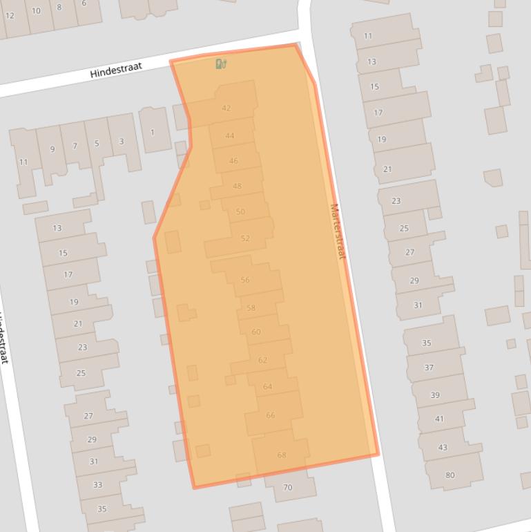 Kaart van postcodegebied 6531KC.