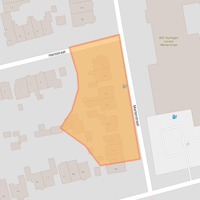 Kaart van postcodegebied 6531KE.