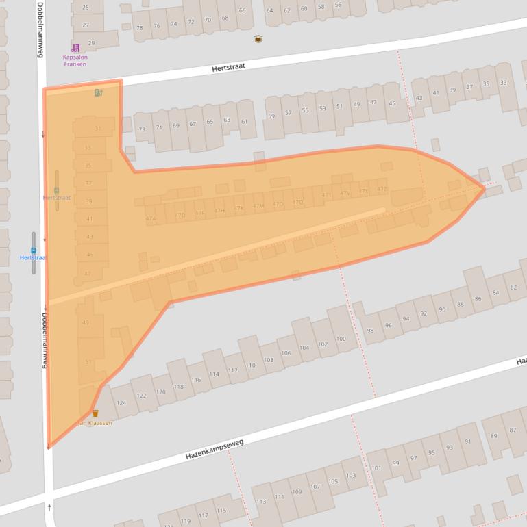 Kaart van postcodegebied 6531KV.