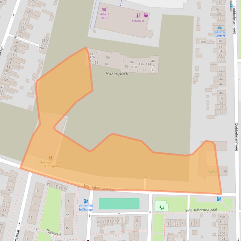 Kaart van postcodegebied 6531LB.