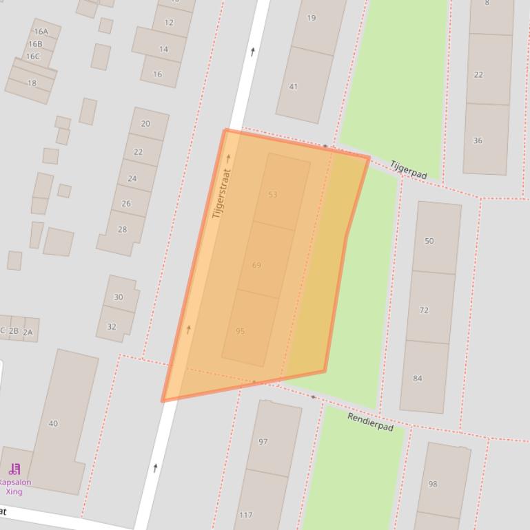 Kaart van postcodegebied 6531MB.