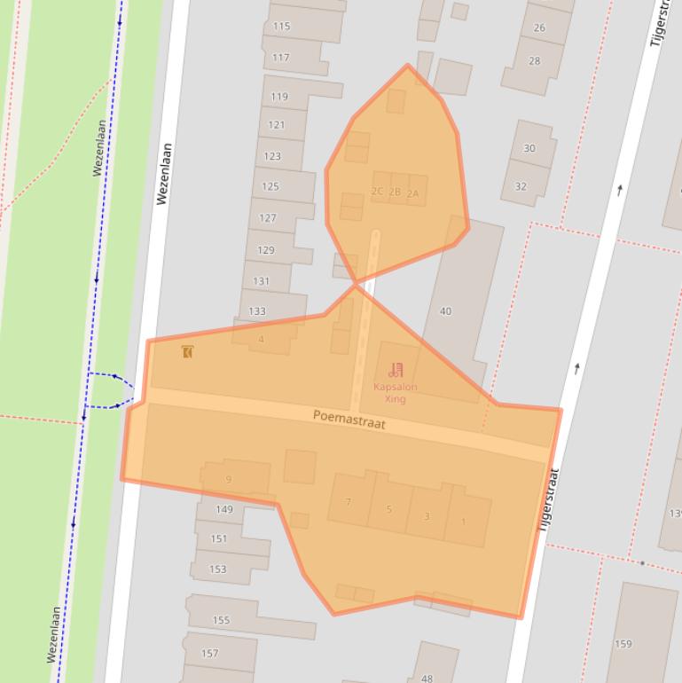 Kaart van postcodegebied 6531MH.