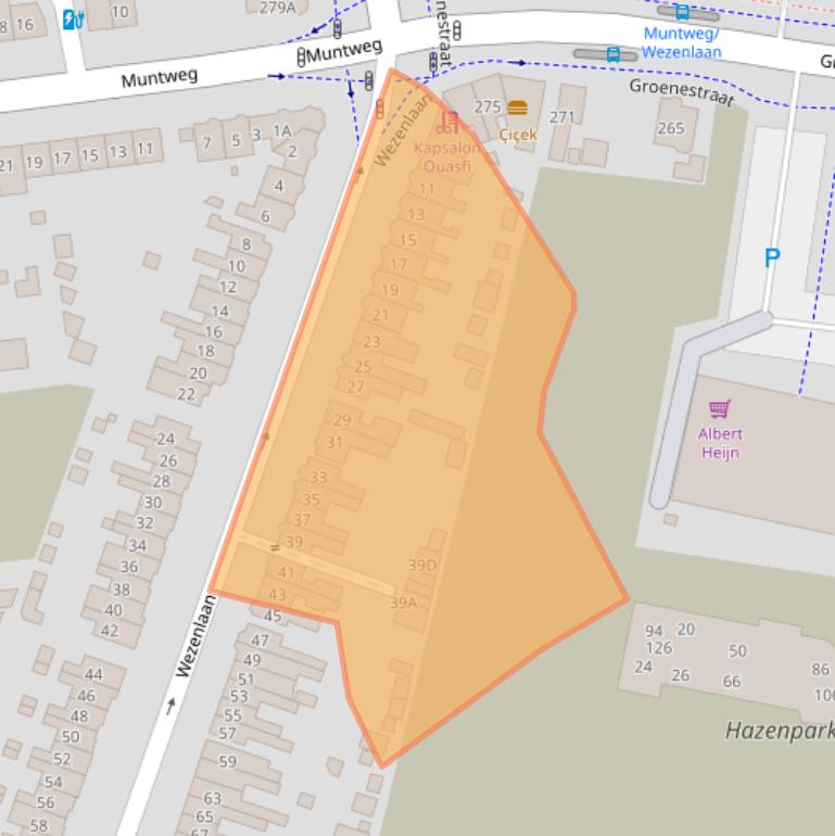 Kaart van postcodegebied 6531MJ.