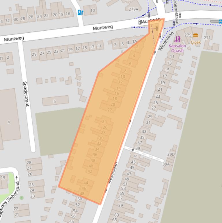 Kaart van postcodegebied 6531MS.