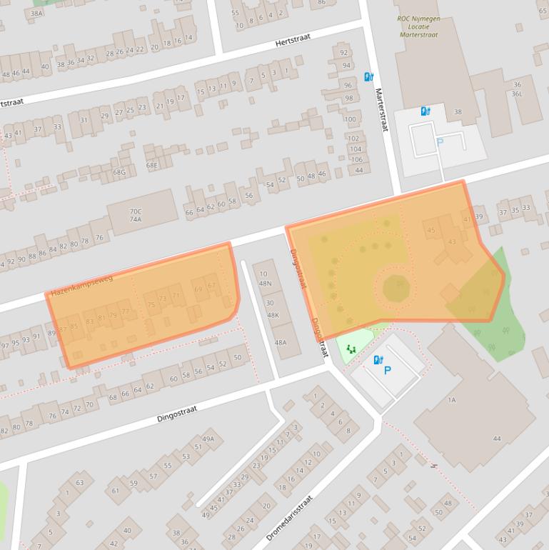 Kaart van postcodegebied 6531NC.