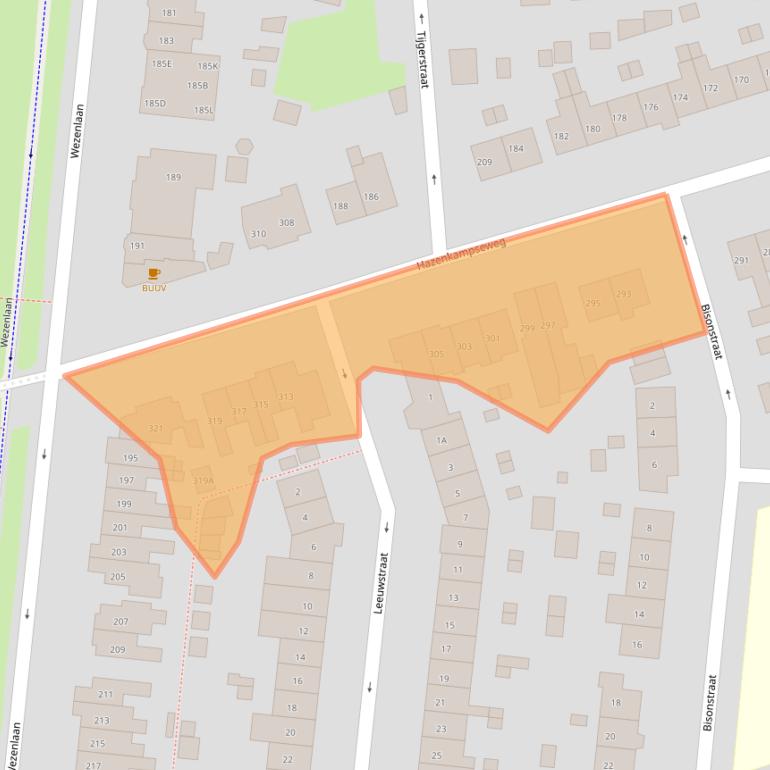 Kaart van postcodegebied 6531NH.