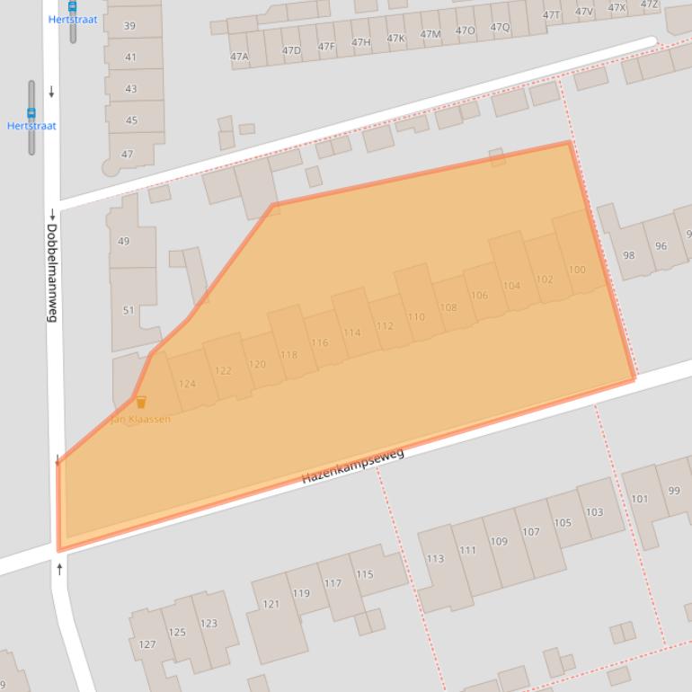 Kaart van postcodegebied 6531NN.