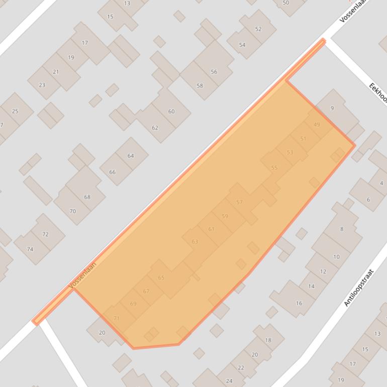 Kaart van postcodegebied 6531SE.