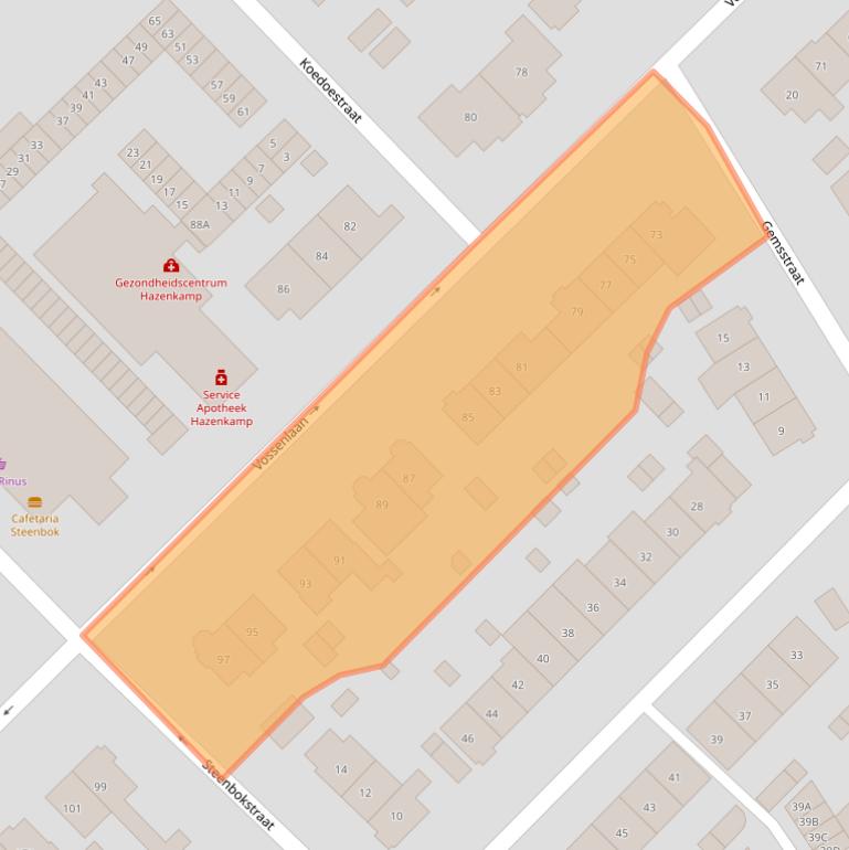 Kaart van postcodegebied 6531SG.