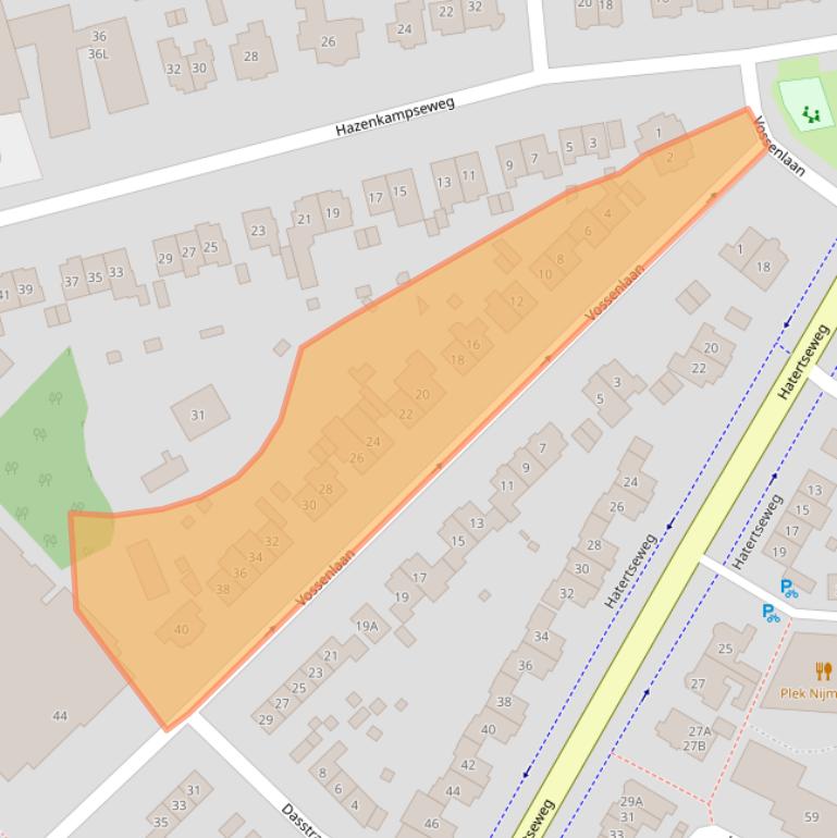 Kaart van postcodegebied 6531SL.