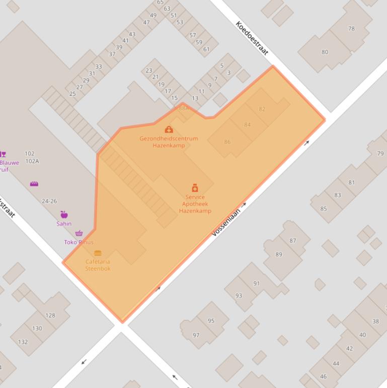 Kaart van postcodegebied 6531SP.