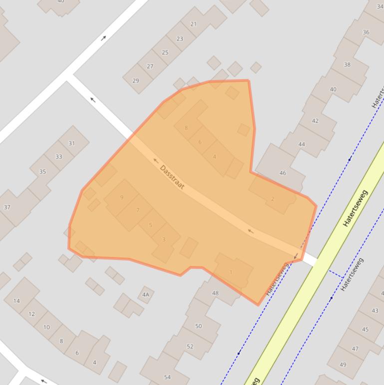 Kaart van postcodegebied 6531TA.