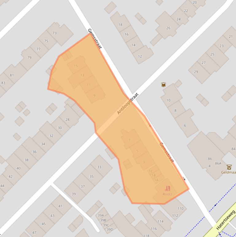 Kaart van postcodegebied 6531TC.