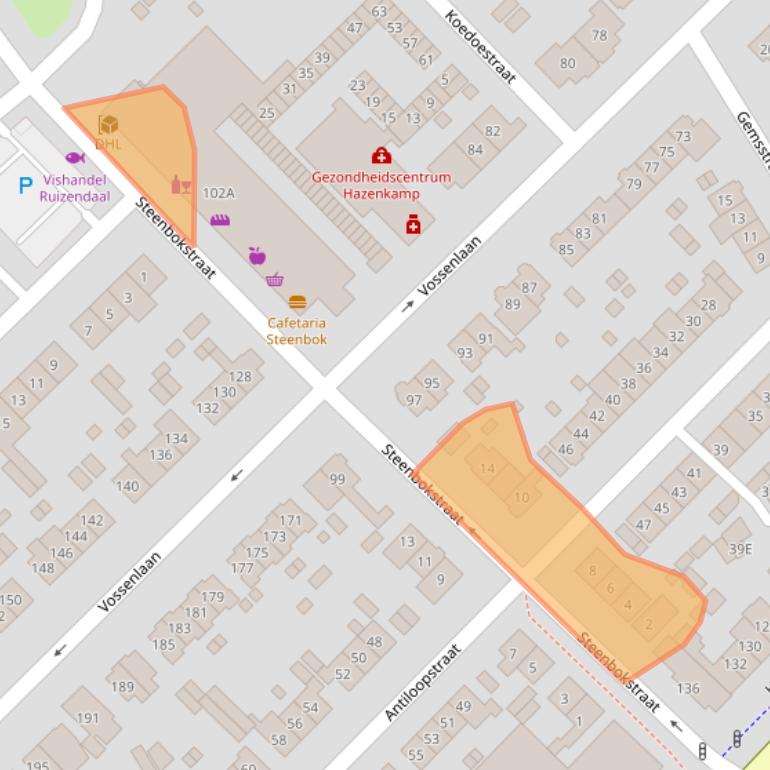 Kaart van postcodegebied 6531TG.