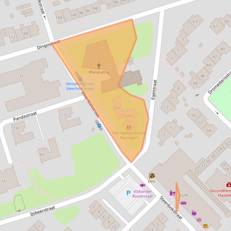 Kaart van postcodegebied 6531TH.