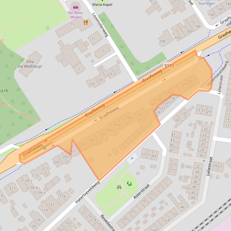 Kaart van postcodegebied 6531ZR.