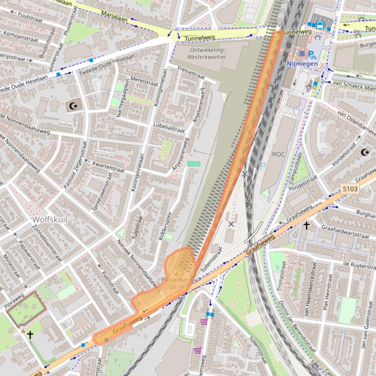 Kaart van postcodegebied 6531ZT.