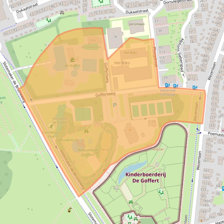 Kaart van postcodegebied 6532AA.